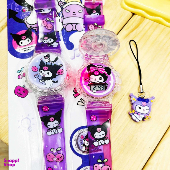 ساعت مچی دیجیتال پسرانه مدل کرومی چراغ دار موزیکال به همراه آویز