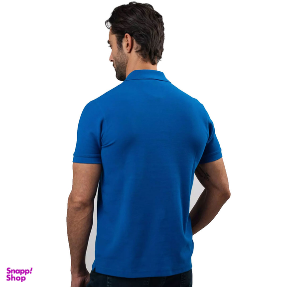 تیشرت مردانه ست من مدل یقه نیم زیپ سوزنی ساده کد TY179 رنگ آبی