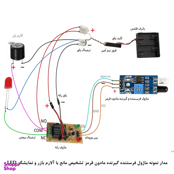 کیت آموزش الکترونیک مهندسیکا مدل ماژول تشخیص مانع مادون قرمز IR FC-51