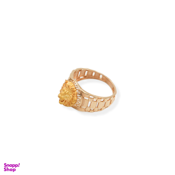 انگشتر طلا 18 عیار مردانه شهر طلا مدل شیر