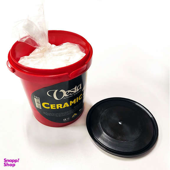خمیر تکسچر وستا مدل Ceramic رنگ سفید حجم 750 میلی لیتر