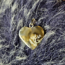 پلاک گردنبند زنانه مدل عقیق شجر طرح قلب کد B29