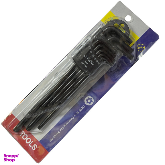 آچار آلن لایت مدل فوق بلند کد SMT-LIGHT-JAPAN--T10-t50-SORAKH DAR مجموعه 9 عددی