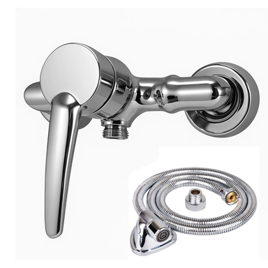 شیر توالت اهرمی اندیکا مدل صدف کد S2 به همراه شلنگ