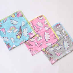 دستمال سر و گردن دخترانه مدل نخ پنبه طرح یونیکورن کد 1045
