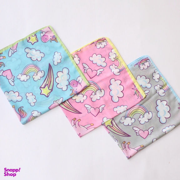 دستمال سر و گردن دخترانه مدل نخ پنبه طرح یونیکورن کد 1045