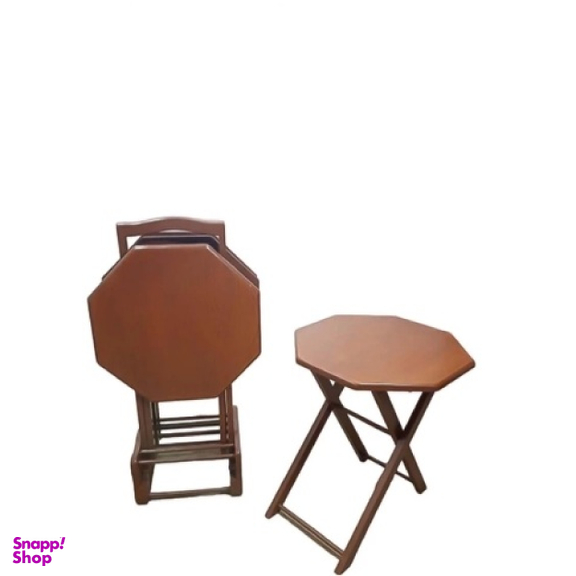 میز عسلی تاشو مدل هشت ضلعی بسته ۴ عددی