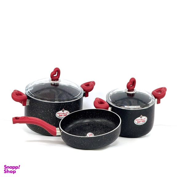 سرویس پخت و پز 5 پارچه زرساب مدل قلبی کد GH-6006