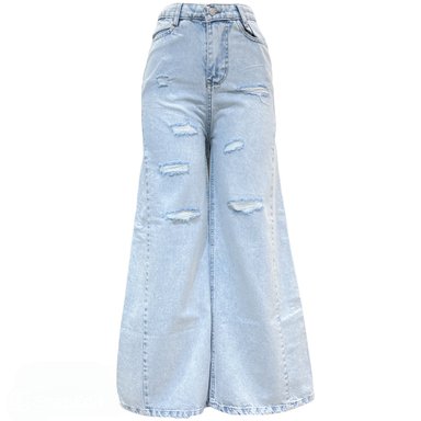 شلوار جین زنانه کد 8819 رنگ آبی روشن