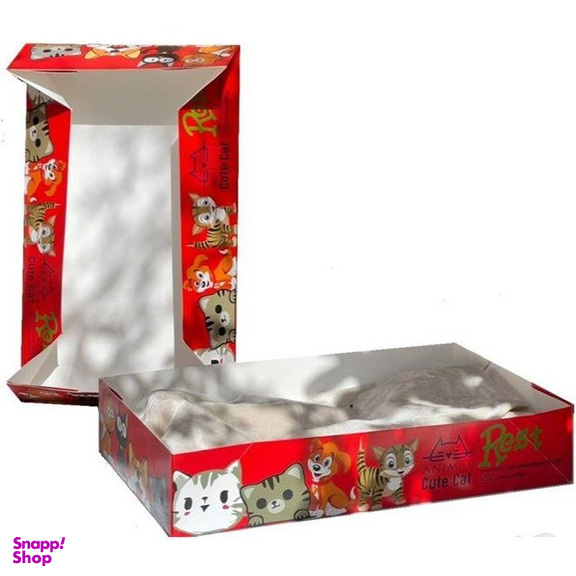 ظرف خاک گربه 2 کاره مسافرتی یکبار مصرف مدل A nimal Cute Box کد 4568 بسته 10 عددی