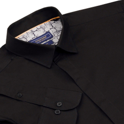 پیراهن پوپلین مردانه جی تی هوگرو کد 10233 رنگ مشکی