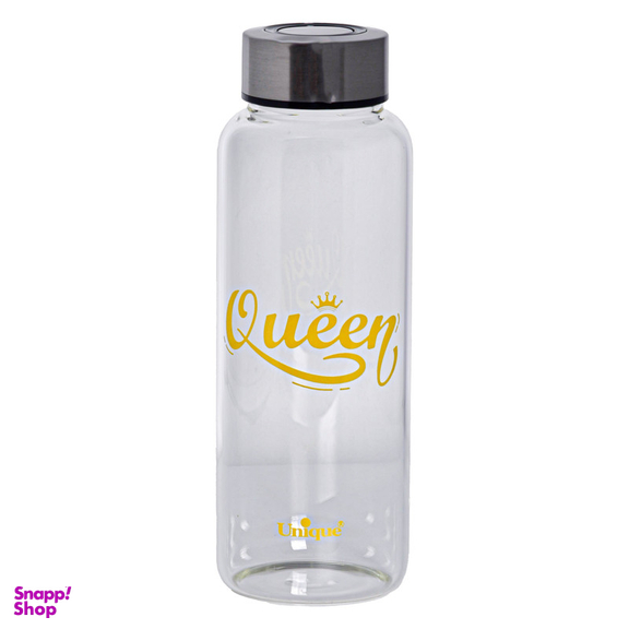 بطری شیشه ای یونیک طرح queen کد 3052
