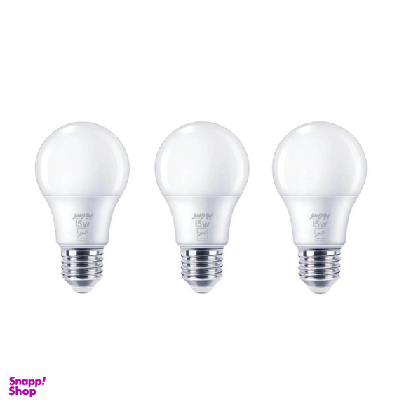 لامپ LED حبابی 15 وات بورسر مدل A70 پایه E27 بسته 3 عددی