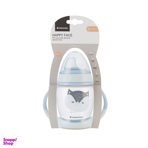 لیوان آبمیوه خوری کیکابو مدل Happy face blue