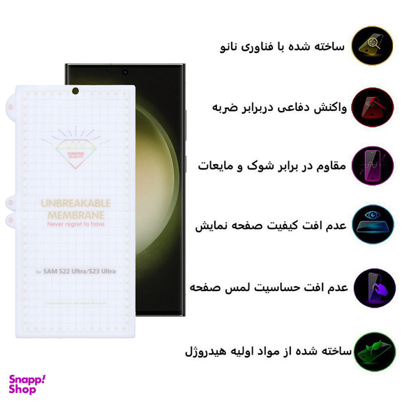 محافظ صفحه نمایش اپیکوی مدل Hydrogel مناسب برای گوشی موبایل سامسونگ Galaxy S23 Ultra / S22 Ultra