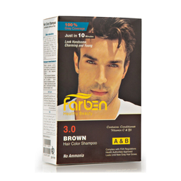 شامپو رنگ مو فاربن شماره 3.0 رنگ قهوه ای حجم 150 میلی لیتر