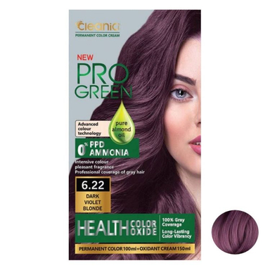 کیت رنگ مو کلینیک کیندی شماره 6.22 رنگ بلوند بنفش تیره