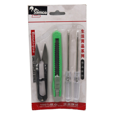 پیچ گوشتی سامکو مدل YP-04 مجموعه 4 عددی به همراه کاتر و قیچی