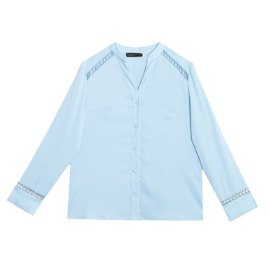 شومیز زنانه برنس مدل الارز رنگ آبی روشن