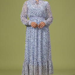 پیراهن زنانه برنس مدل تیام رنگ طوسی روشن