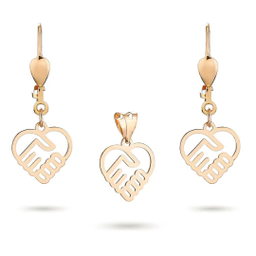 نیم ست طلا 18 عیار زنانه میلی گالری مدل آرمیتا طرح قلب کد MT527