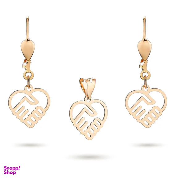 نیم ست طلا 18 عیار زنانه میلی گالری مدل آرمیتا طرح قلب کد MT527