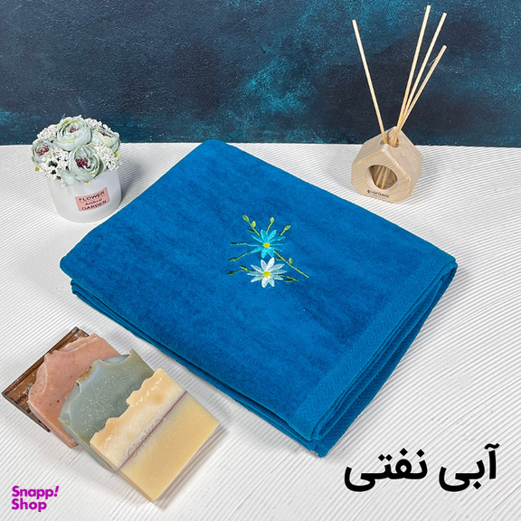حوله استخری ایران حوله مدل گلدوزی مایسا سایز 80×130 سانتی متر