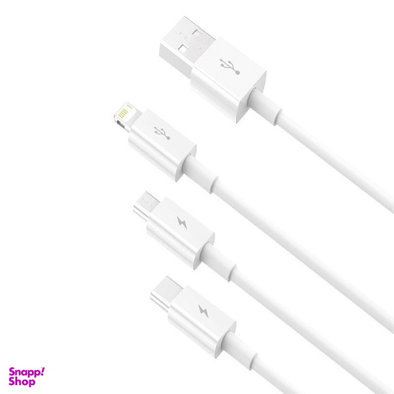 کابل تبدیل USB به microUSB / لایتنینگ / USB-C بیسوس مدل CAMLTYS-02 طول 1.5 متر