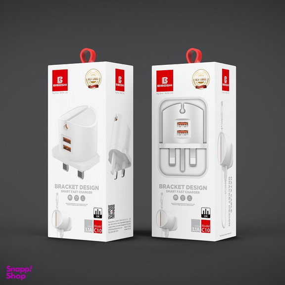 شارژر دیواری بیبوشی مدل C10 به همراه کابل MicroUSB