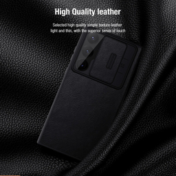 کیف کلاسوری نیلکین مدل Qin Pro Leather Case مناسب برای گوشی موبایل سامسونگ Galaxy S23 Ultra