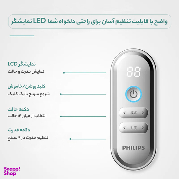 ماساژور شانه و گردن فیلیپس مدل PPM3201N
