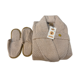 حوله پالتویی و دمپایی حمام اچ بی کد 11001