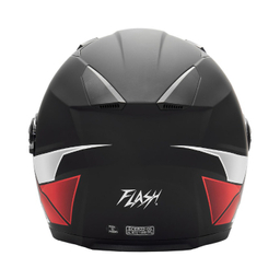 کلاه کاسکت بدون فک فلش مدل 868 matt black-red-white