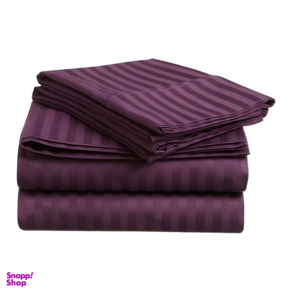 ست ملحفه و روبالشی دونفره 3 تکه مدل هتلی پارالل سایز 180×200 سانتی متر