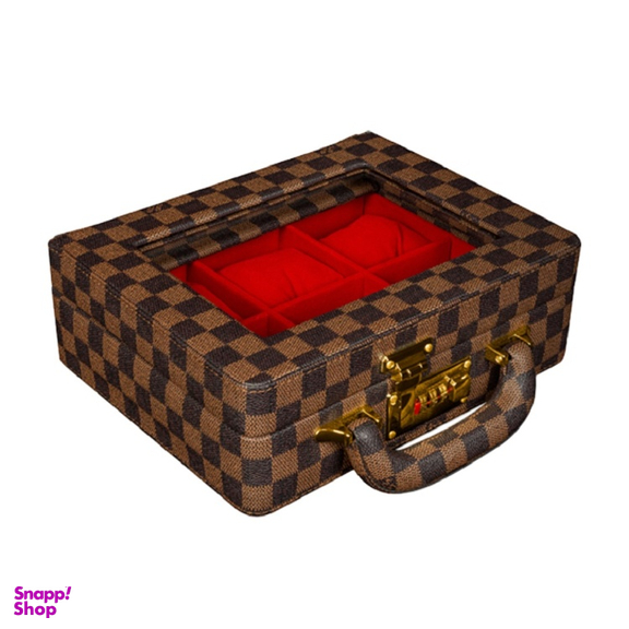 جعبه ساعت 6 خانه طرح لویی ویتون کد TW-2482