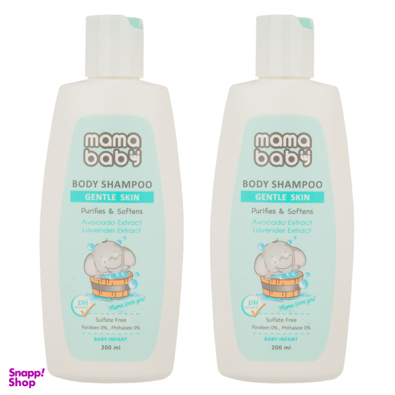 شامپو بدن کرمی نوزاد مامابیبی حجم 200 میلی لیتر بسته 2 عددی