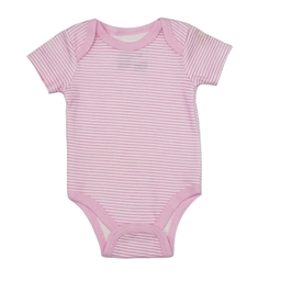 بادی آستین کوتاه نوزادی مدل 6222 رنگ صورتی