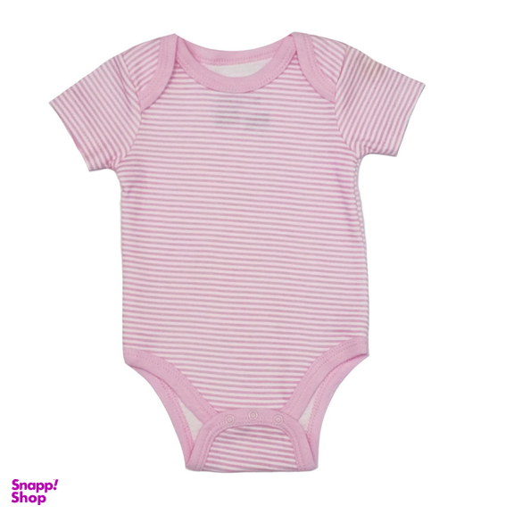 بادی آستین کوتاه نوزادی مدل 6222 رنگ صورتی