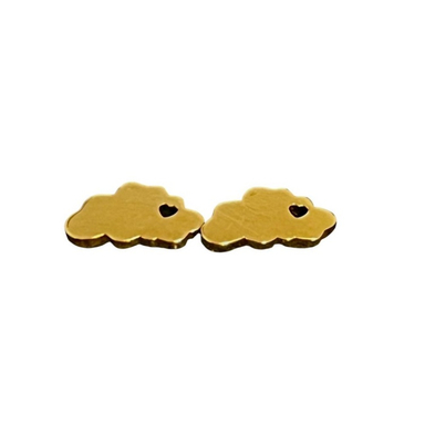 گوشواره طلا عیار 750 زنانه طرح مینیمال مدل ابر کد 5