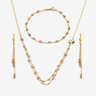 نیم ست طلا 18 عیار زنانه سین سان مدل A93