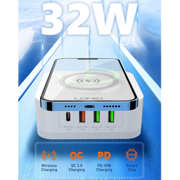 شارژر رومیزی بی سیم 32W الدینیو مدل AW004