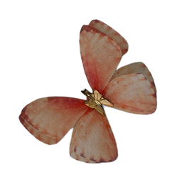 آویز گردنبند طلا 18 عیار زنانه طرح پروانه نارنجی