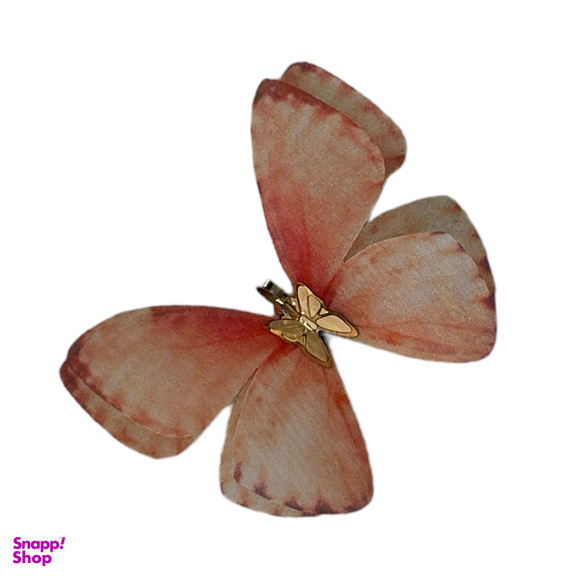 آویز گردنبند طلا 18 عیار زنانه طرح پروانه نارنجی