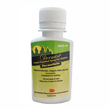 اسپری دور کننده حشرات درمین مدل Permethrin حجم 60 میلی لیتر