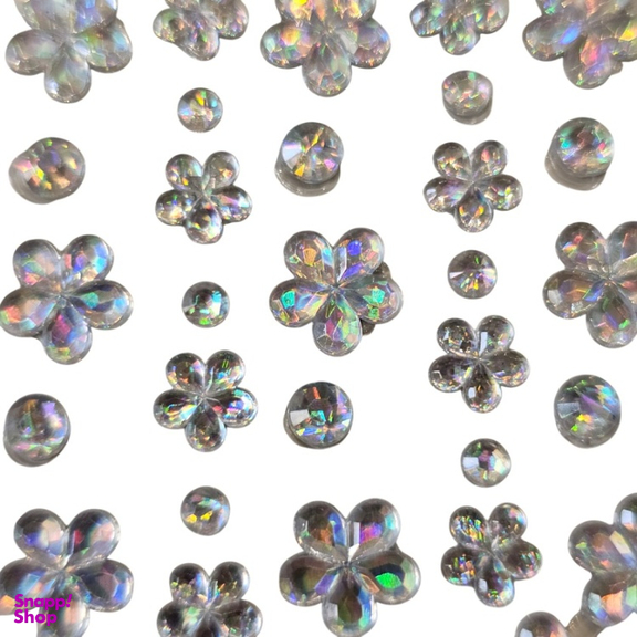 نگین صورت و ناخن طرح گل کد 105 بسته 167 عددی