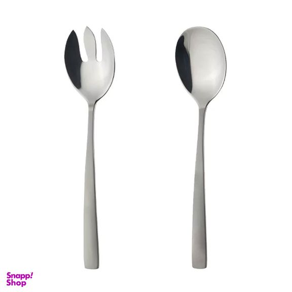 قاشق و چنگال سرو سالاد ناب استیل مدل فلورانس کد SZ-300-03