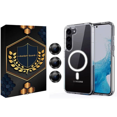 کاور گوشی موبایل گلدن گارد مدل Mag_Safe مناسب سامسونگ Galaxy S24 FE به همراه محافظ لنز دوربین