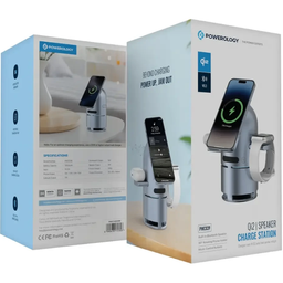 استند شارژر و اسپیکر پاورولوژی مدل Qi2 Speaker Charge Station