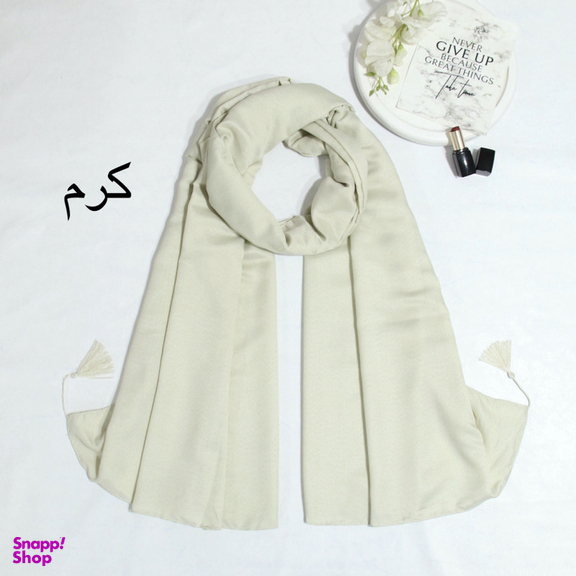 شال زنانه آنالیا مدل نخی دور دوخت منگوله دار کد 9613