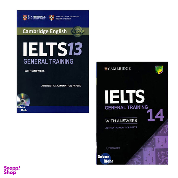 کتاب Cambridge IELTS 13_14 General اثر جمعی از نویسندگان انتشارات زبان مهر مجموعه 2 جلدی
